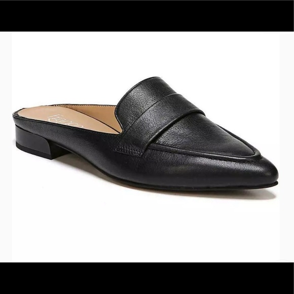 Franco Sarto Shoes - FRANCO SARTO SOPHIA BLACK LEATHER MULES